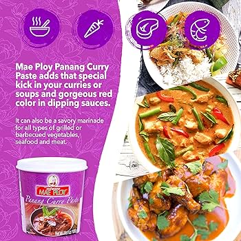 Mae Ploy panang curry paste with roasted peanuts, cumin seed and coriander seed